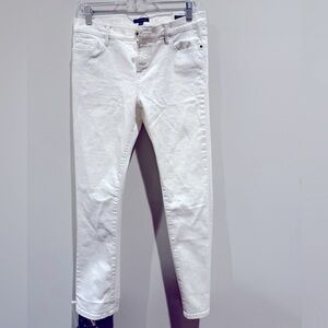 Straight Leg White Denim Jeans